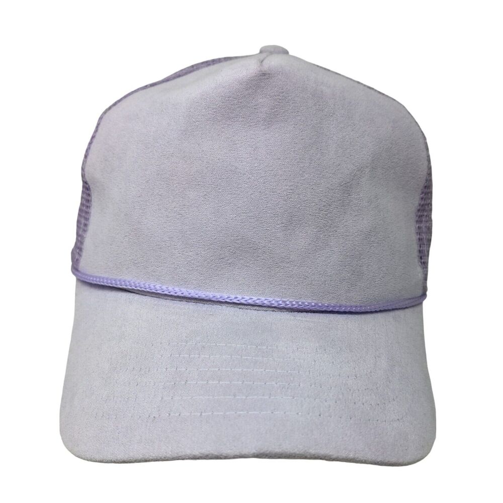 Unbranded Snapback Mesh Back Rope Trucker Hat Purple One Size Blank